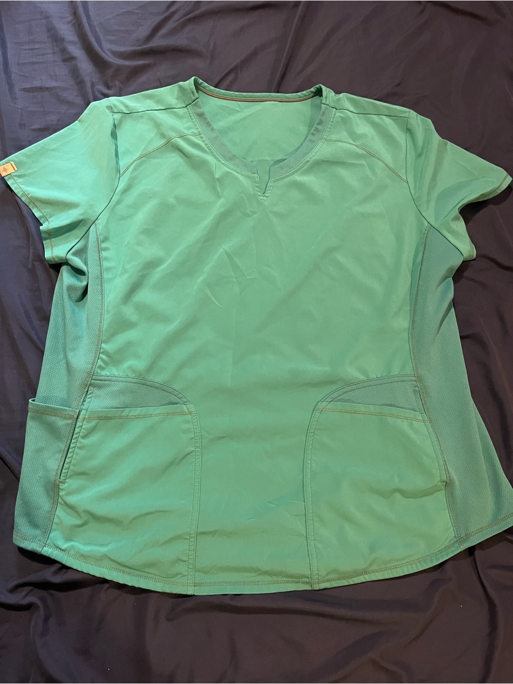 Scrubstar Women’s Green V-Neck Medical Scrub Top